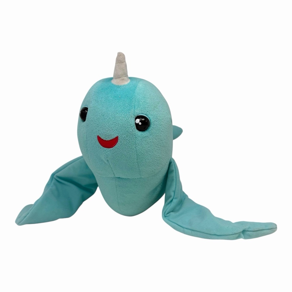 Fingerlings Nikki Light‎ Green-Blue Glitter Interactive Plush Narwhal WowWee 14"
